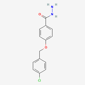 molecular formula C14H13ClN2O2 B5822937 4-[(4-chlorobenzyl)oxy]benzohydrazide 