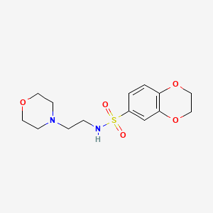molecular formula C14H20N2O5S B5822962 N-(2-morpholin-4-ylethyl)-2,3-dihydro-1,4-benzodioxine-6-sulfonamide 