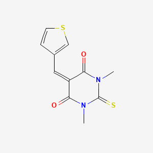 molecular formula C11H10N2O2S2 B5822989 1,3-dimethyl-5-(3-thienylmethylene)-2-thioxodihydro-4,6(1H,5H)-pyrimidinedione 