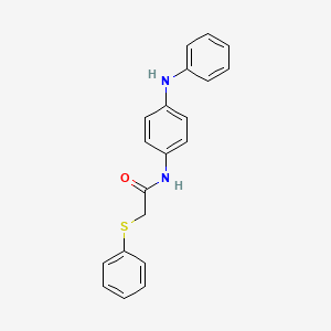 molecular formula C20H18N2OS B5823016 N-(4-anilinophenyl)-2-(phenylthio)acetamide 
