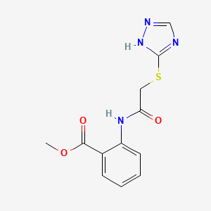 molecular formula C12H12N4O3S B5823043 methyl 2-{[(1H-1,2,4-triazol-3-ylthio)acetyl]amino}benzoate 