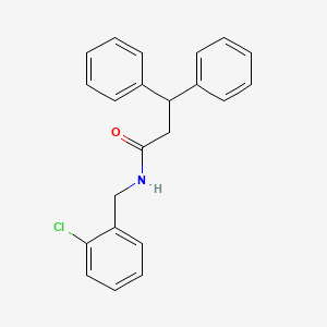 molecular formula C22H20ClNO B5823067 N-(2-chlorobenzyl)-3,3-diphenylpropanamide 