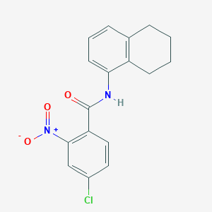 molecular formula C17H15ClN2O3 B5823075 4-chloro-2-nitro-N-(5,6,7,8-tetrahydro-1-naphthalenyl)benzamide 