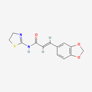 molecular formula C13H12N2O3S B5823081 3-(1,3-benzodioxol-5-yl)-N-(4,5-dihydro-1,3-thiazol-2-yl)acrylamide 