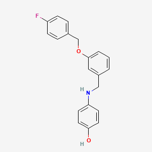 molecular formula C20H18FNO2 B5823106 4-({3-[(4-fluorobenzyl)oxy]benzyl}amino)phenol 