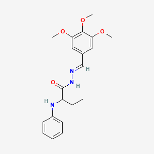 molecular formula C20H25N3O4 B5823109 2-anilino-N'-(3,4,5-trimethoxybenzylidene)butanohydrazide 