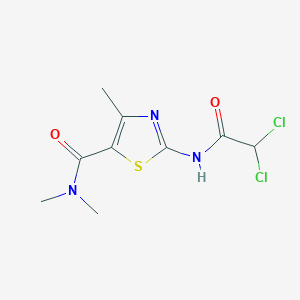 molecular formula C9H11Cl2N3O2S B5823110 2-[(dichloroacetyl)amino]-N,N,4-trimethyl-1,3-thiazole-5-carboxamide 