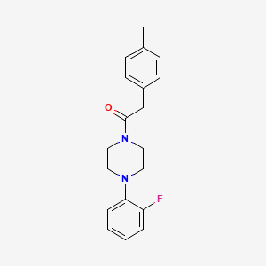molecular formula C19H21FN2O B5823118 1-(2-fluorophenyl)-4-[(4-methylphenyl)acetyl]piperazine 