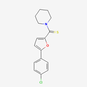 molecular formula C16H16ClNOS B5823130 1-{[5-(4-chlorophenyl)-2-furyl]carbonothioyl}piperidine 