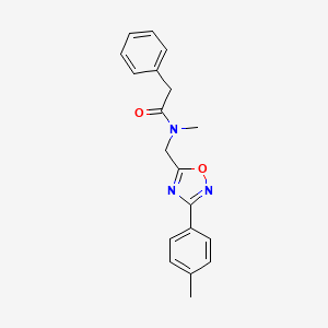 molecular formula C19H19N3O2 B5823135 N-methyl-N-{[3-(4-methylphenyl)-1,2,4-oxadiazol-5-yl]methyl}-2-phenylacetamide 