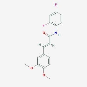 molecular formula C17H15F2NO3 B5823156 N-(2,4-difluorophenyl)-3-(3,4-dimethoxyphenyl)acrylamide 
