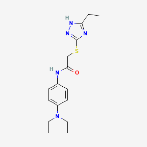 N-[4-(diethylamino)phenyl]-2-[(5-ethyl-4H-1,2,4-triazol-3-yl)thio]acetamide