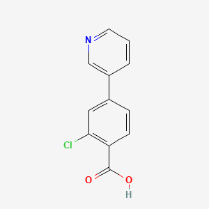 B582317 2-Chloro-4-(pyridin-3-yl)benzoic acid CAS No. 1214356-98-5