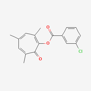 2,4,6-trimethyl-7-oxo-1,3,5-cycloheptatrien-1-yl 3-chlorobenzoate