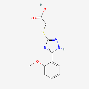 molecular formula C11H11N3O3S B5823181 {[5-(2-methoxyphenyl)-4H-1,2,4-triazol-3-yl]thio}acetic acid 