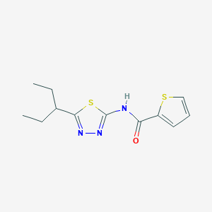 molecular formula C12H15N3OS2 B5823183 N-[5-(1-ethylpropyl)-1,3,4-thiadiazol-2-yl]-2-thiophenecarboxamide 