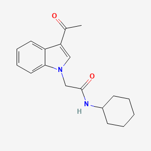 2-(3-acetyl-1H-indol-1-yl)-N-cyclohexylacetamide