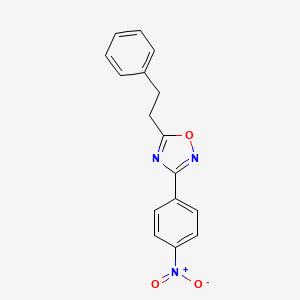 molecular formula C16H13N3O3 B5823188 3-(4-硝基苯基)-5-(2-苯乙基)-1,2,4-恶二唑 