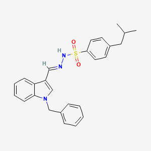 molecular formula C26H27N3O2S B5823191 N'-[(1-benzyl-1H-indol-3-yl)methylene]-4-isobutylbenzenesulfonohydrazide 