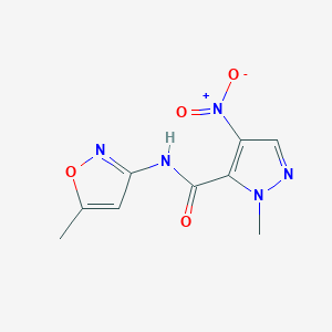 molecular formula C9H9N5O4 B5823192 1-methyl-N-(5-methyl-3-isoxazolyl)-4-nitro-1H-pyrazole-5-carboxamide 