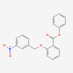molecular formula C20H15NO5 B5823216 phenyl 2-[(3-nitrobenzyl)oxy]benzoate 