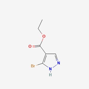 molecular formula C6H7BrN2O2 B582322 3-溴-1H-吡唑-4-甲酸乙酯 CAS No. 1353100-91-0