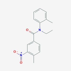 molecular formula C17H18N2O3 B5823231 N-ethyl-4-methyl-N-(2-methylphenyl)-3-nitrobenzamide 