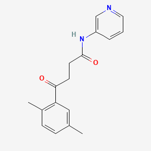 molecular formula C17H18N2O2 B5823251 4-(2,5-dimethylphenyl)-4-oxo-N-3-pyridinylbutanamide 