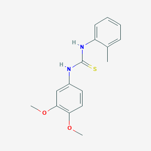 molecular formula C16H18N2O2S B5823275 N-(3,4-dimethoxyphenyl)-N'-(2-methylphenyl)thiourea 