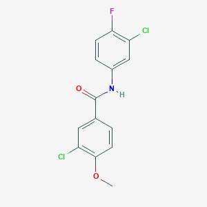 molecular formula C14H10Cl2FNO2 B5823285 3-chloro-N-(3-chloro-4-fluorophenyl)-4-methoxybenzamide 