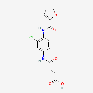 molecular formula C15H13ClN2O5 B5823297 4-{[3-chloro-4-(2-furoylamino)phenyl]amino}-4-oxobutanoic acid 