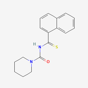 molecular formula C17H18N2OS B5823301 N-(1-naphthylcarbonothioyl)-1-piperidinecarboxamide 