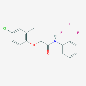 molecular formula C16H13ClF3NO2 B5823317 2-(4-chloro-2-methylphenoxy)-N-[2-(trifluoromethyl)phenyl]acetamide 