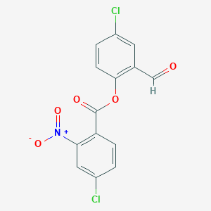 molecular formula C14H7Cl2NO5 B5823330 4-chloro-2-formylphenyl 4-chloro-2-nitrobenzoate 