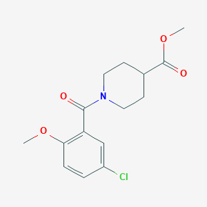 molecular formula C15H18ClNO4 B5823359 methyl 1-(5-chloro-2-methoxybenzoyl)-4-piperidinecarboxylate 