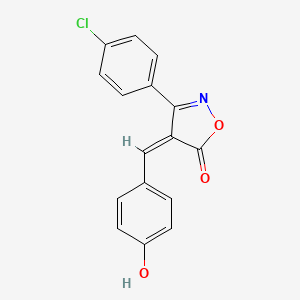 molecular formula C16H10ClNO3 B5823387 3-(4-chlorophenyl)-4-(4-hydroxybenzylidene)-5(4H)-isoxazolone 