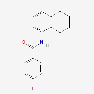 molecular formula C17H16FNO B5823395 4-fluoro-N-(5,6,7,8-tetrahydro-1-naphthalenyl)benzamide 