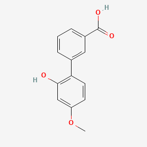 molecular formula C14H12O4 B582340 2'-Hydroxy-4'-methoxybiphenyl-3-carboxylic acid CAS No. 1215206-20-4
