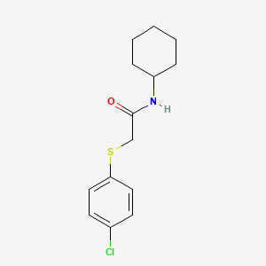 molecular formula C14H18ClNOS B5823404 2-[(4-chlorophenyl)thio]-N-cyclohexylacetamide 