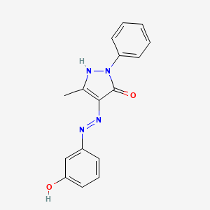 3-methyl-1-phenyl-1H-pyrazole-4,5-dione 4-[(3-hydroxyphenyl)hydrazone]
