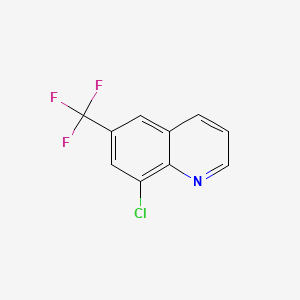 molecular formula C10H5ClF3N B582341 8-Chloro-6-(trifluoromethyl)quinoline CAS No. 1215206-39-5