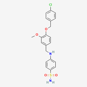molecular formula C21H21ClN2O4S B5823415 4-({4-[(4-chlorobenzyl)oxy]-3-methoxybenzyl}amino)benzenesulfonamide 