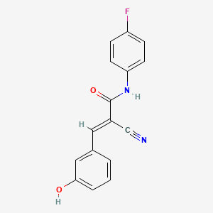 2-cyano-N-(4-fluorophenyl)-3-(3-hydroxyphenyl)acrylamide