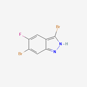 molecular formula C7H3Br2FN2 B582347 3,6-Dibromo-5-fluoro-1H-indazole CAS No. 1286734-81-3