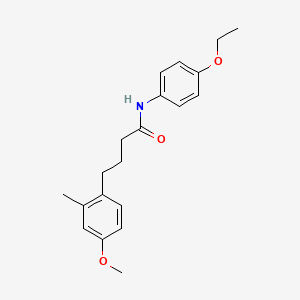 molecular formula C20H25NO3 B5823472 N-(4-ethoxyphenyl)-4-(4-methoxy-2-methylphenyl)butanamide 