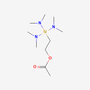 molecular formula C10H25N3O2Si B582348 Acetoxyethyltris(dimethylamino)silane CAS No. 1356113-09-1