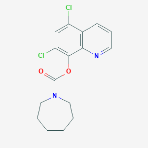 molecular formula C16H16Cl2N2O2 B5823487 5,7-dichloro-8-quinolinyl 1-azepanecarboxylate 