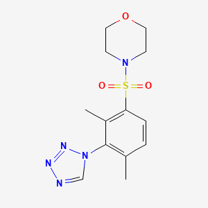 molecular formula C13H17N5O3S B5823494 4-{[2,4-dimethyl-3-(1H-tetrazol-1-yl)phenyl]sulfonyl}morpholine 