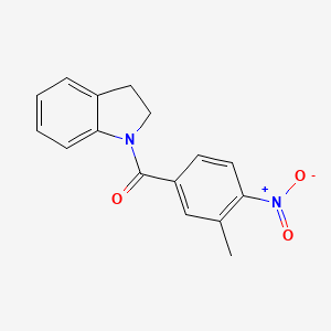 molecular formula C16H14N2O3 B5823554 1-(3-methyl-4-nitrobenzoyl)indoline 