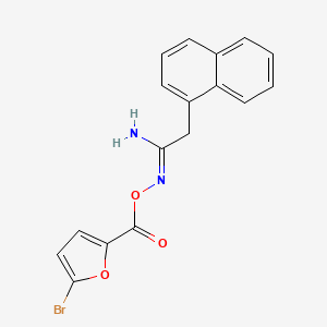 molecular formula C17H13BrN2O3 B5823562 N'-[(5-bromo-2-furoyl)oxy]-2-(1-naphthyl)ethanimidamide 